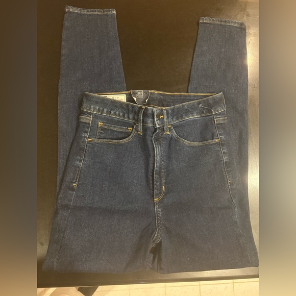 Gap Sky High Rise True Skinny Jeans in Dark Indigo. Size 28, 6 Regular. NWT. - Picture 5 of 7